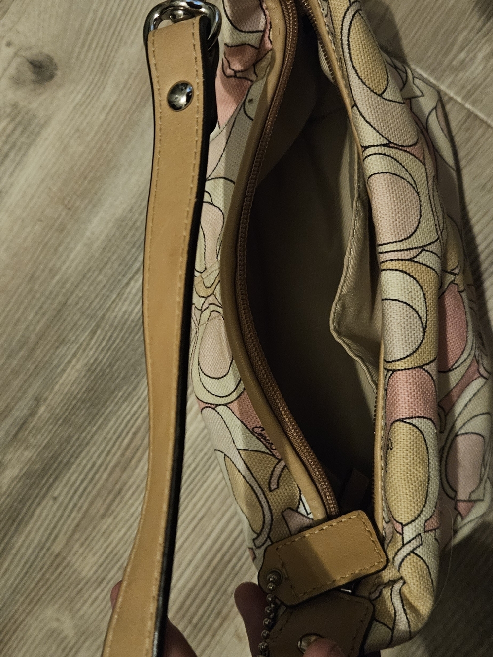 Coach Signature Canvas Minibag in Pink and Tan - Picture 5 of 5